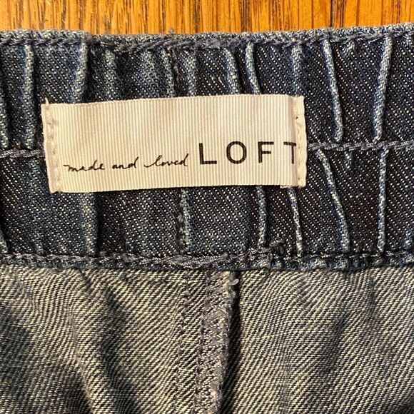 Ann taylor Loft denim drawstring‎ waist Shorty shorts - Picture 3 of 5